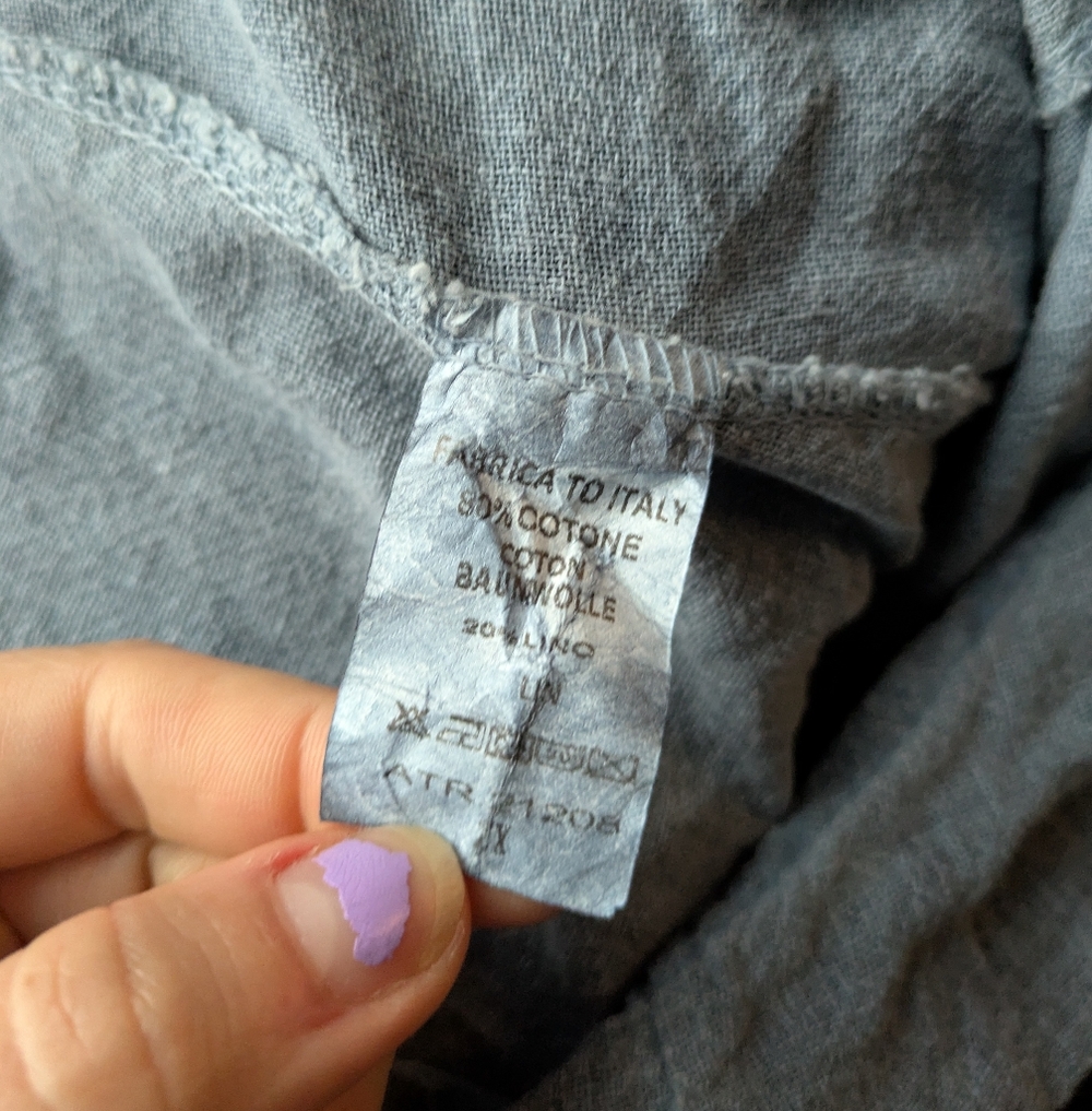 Made In Italy Adjustable Linen Blend Jumper - Picture 10 of 12